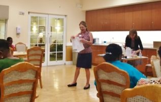 Nurse Mary reviewing information for the Responsive team